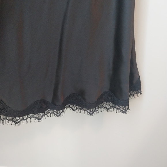 BCBG PARIS Satin Dress In Black Silk Sz 4 - Picture 4 of 7